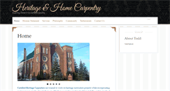 Desktop Screenshot of heritagecarpenter.com