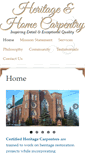 Mobile Screenshot of heritagecarpenter.com