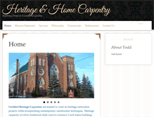 Tablet Screenshot of heritagecarpenter.com